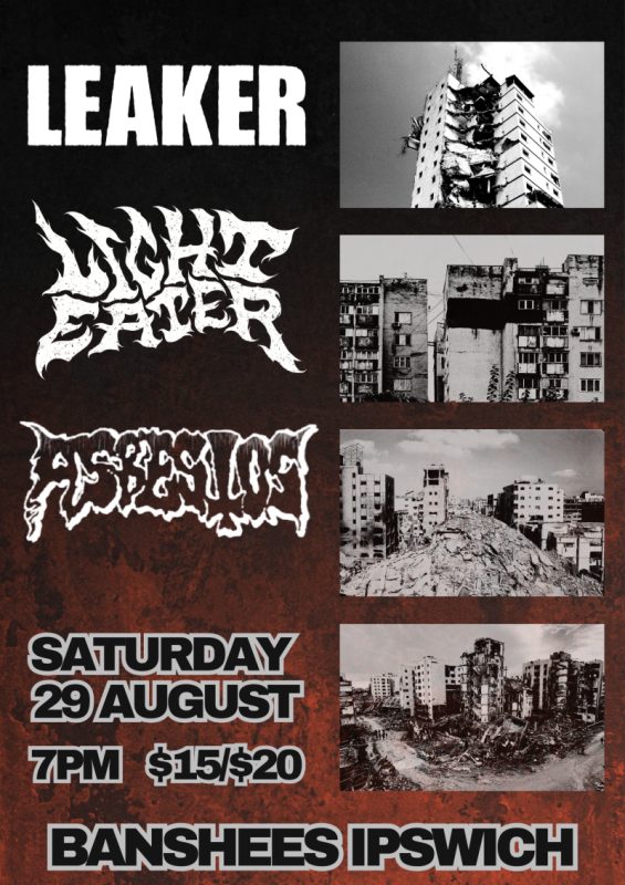 Banshees Bar presents LEAKER / LIGHT EATER / ASBESTOS - BANSHEES IPSWICH