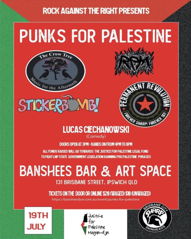 Banshees Bar presents Punks for Palestine