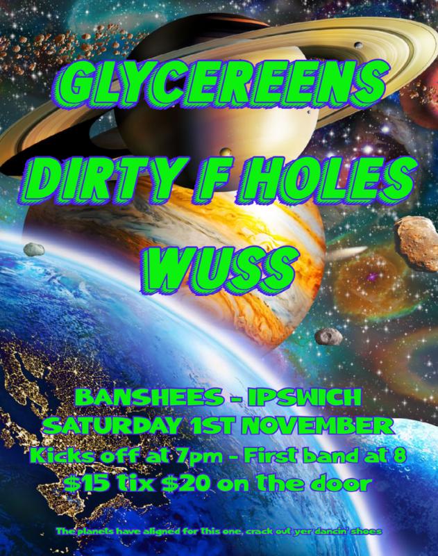 Banshees Bar presents Glycereens, Dirty F Holes and Wuss