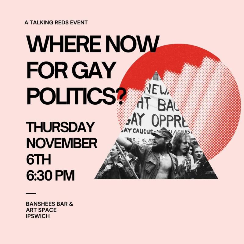 Banshees Bar presents Talking Reds: Where Now for Gay Politics