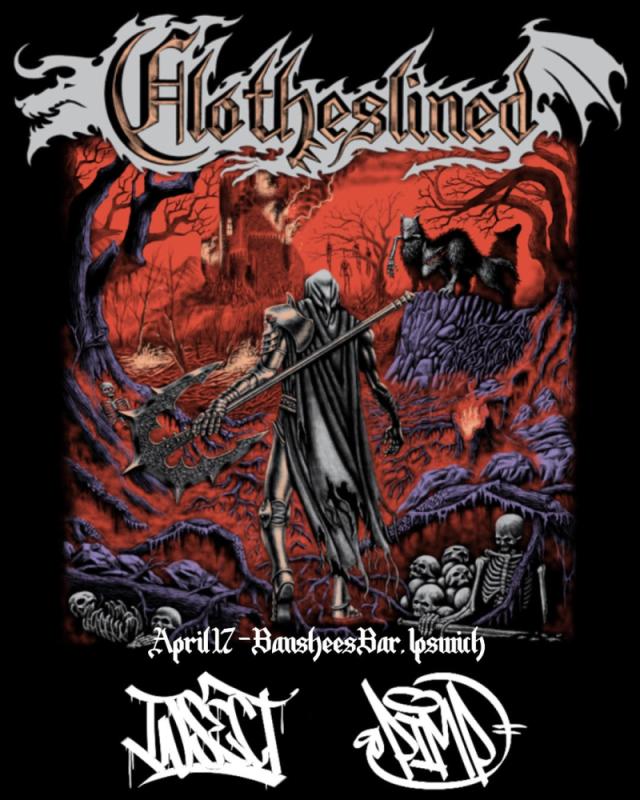 Banshees Bar presents Clotheslined (Melb) End of Days tour