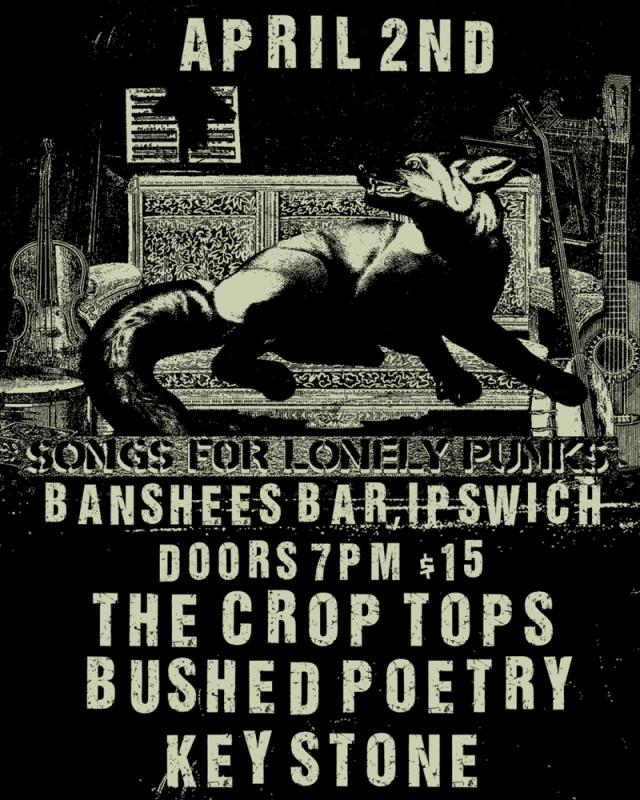 Banshees Bar presents The Crop Tops (Melb) with Bushed Poetry & Key Stone