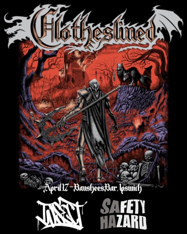 Banshees Bar presents Clotheslined (Melb) End of Days tour