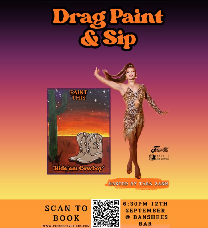 Banshees Bar presents Drag Paint and Sip: Ride 'Em Cowboy